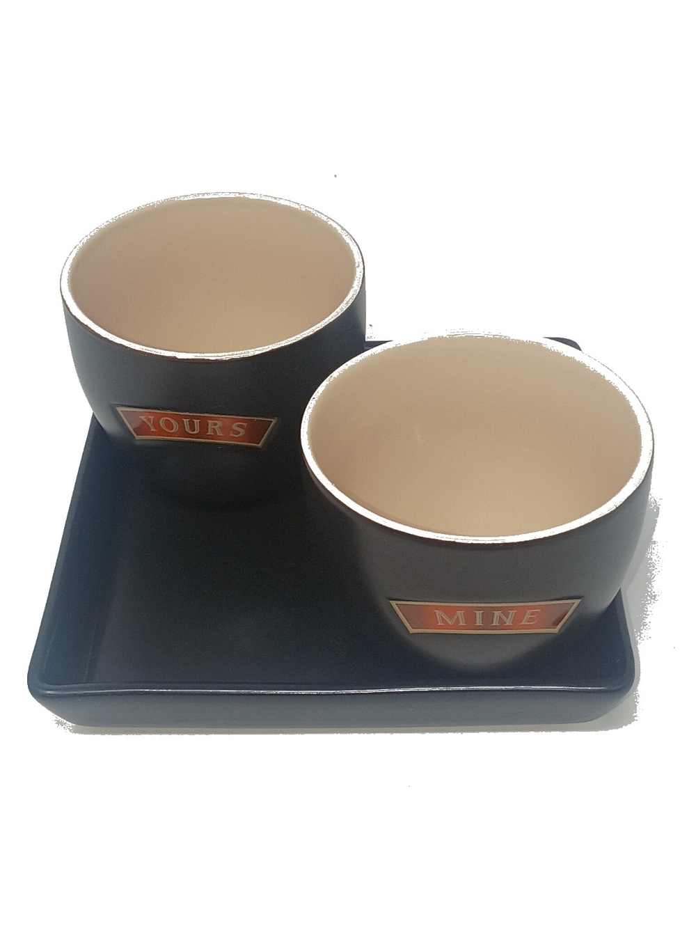 Baileys Yours & Mine Ceramic DrinkSet in Black and Cream